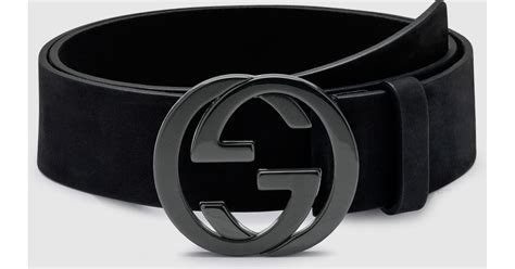 black suede gucci belt|Gucci black belt women's.